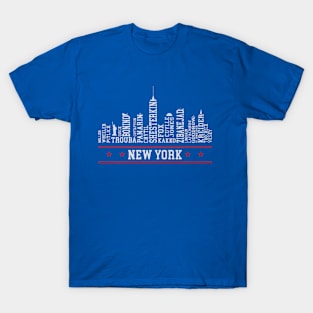 New York R Hockey Roster Skyline 23 T-Shirt